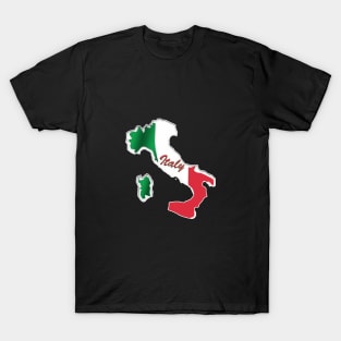 Italy - In Italian Flag Colors T-Shirt